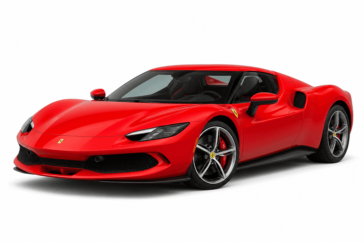 2024 Ferrari 296 GTB in Platinum Silver — lease deal
