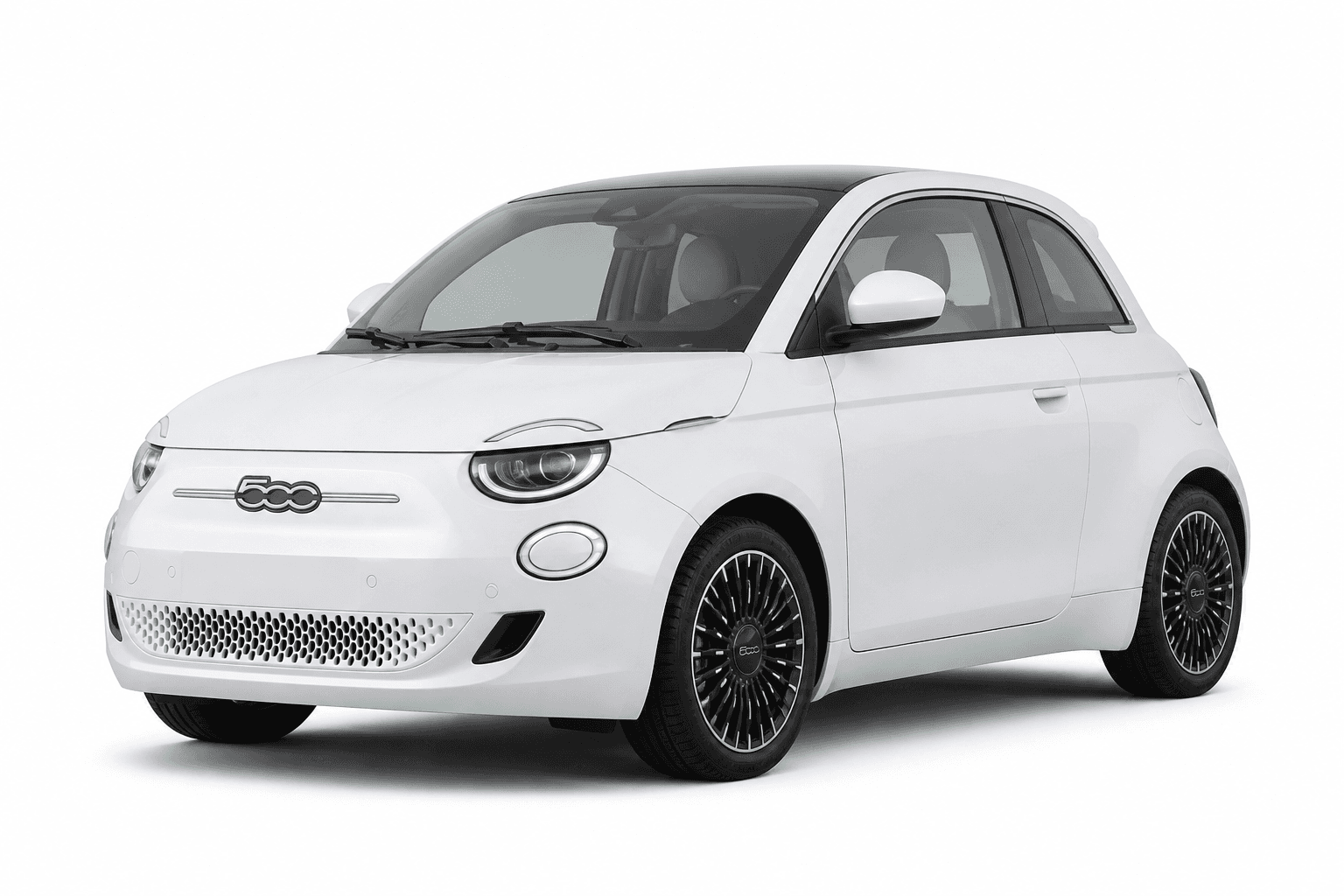 2024 Fiat 500E in Graphite Black — lease deal