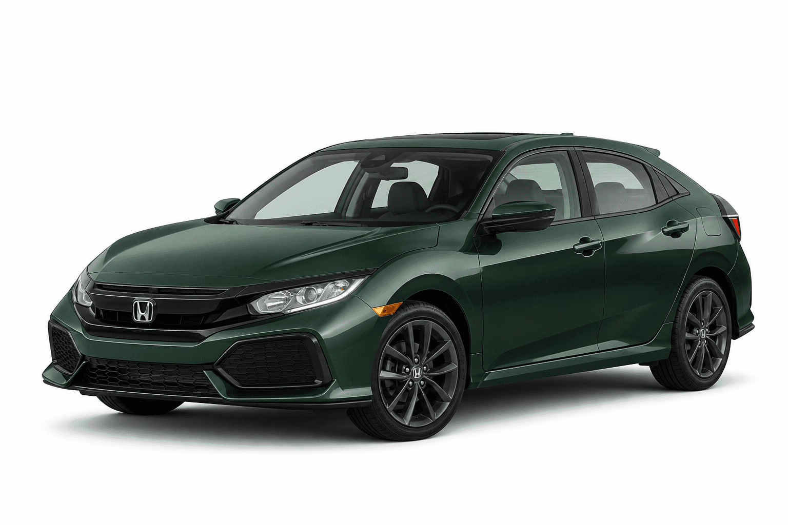 2026 Honda Civic Hatchback in Forest Green — lease deal