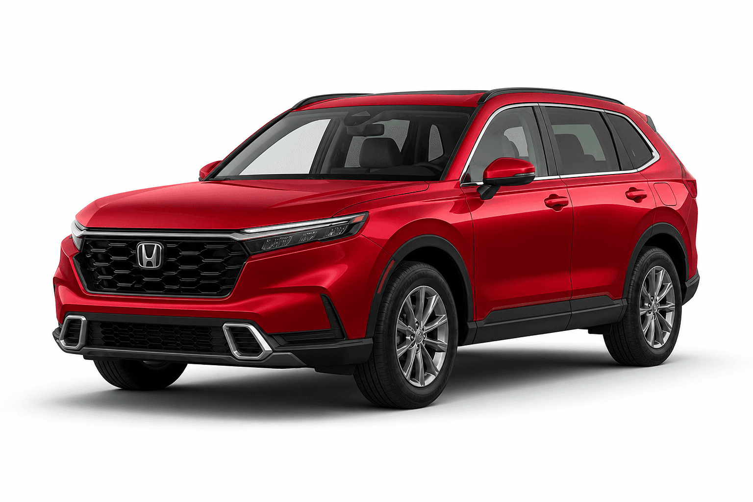2026 Honda CR-V Hybrid in Scarlet Red — lease deal