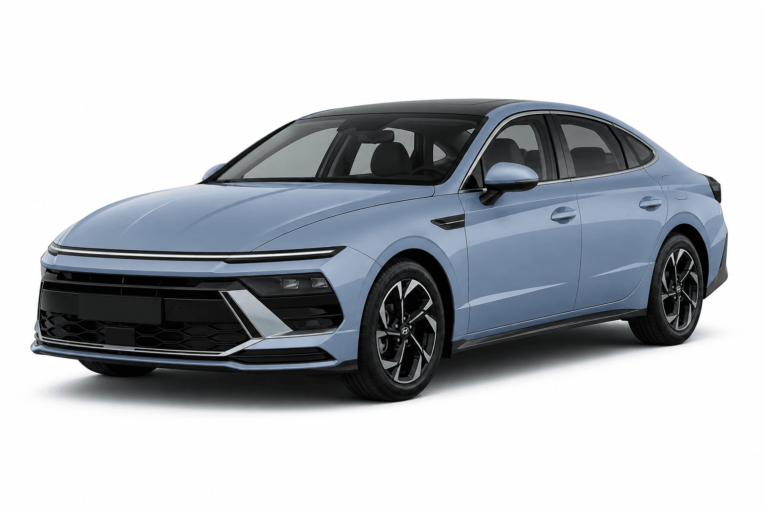 2025 Hyundai Sonata Hybrid in Coastal Blue — lease deal