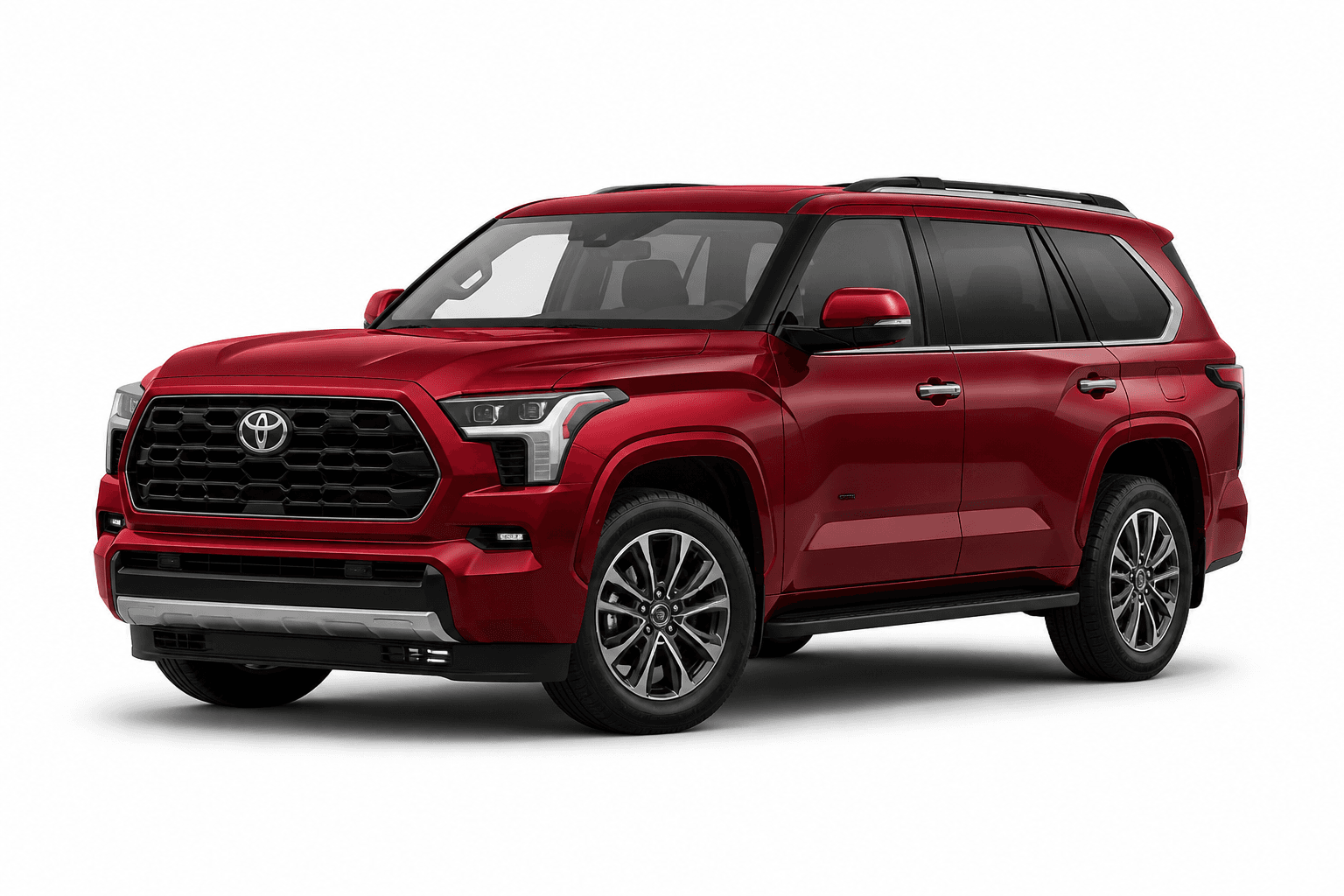 2025 Toyota Sequoia in Garnet Red — lease deal