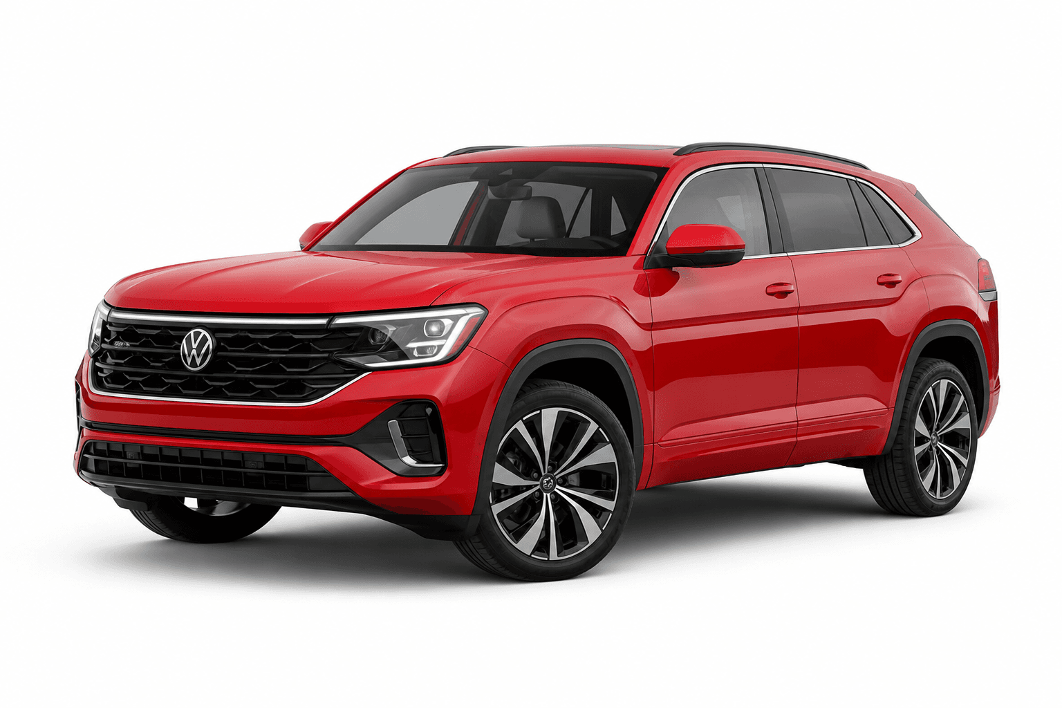 2026 Volkswagen Atlas Cross Sport in Radiant Red — lease deal